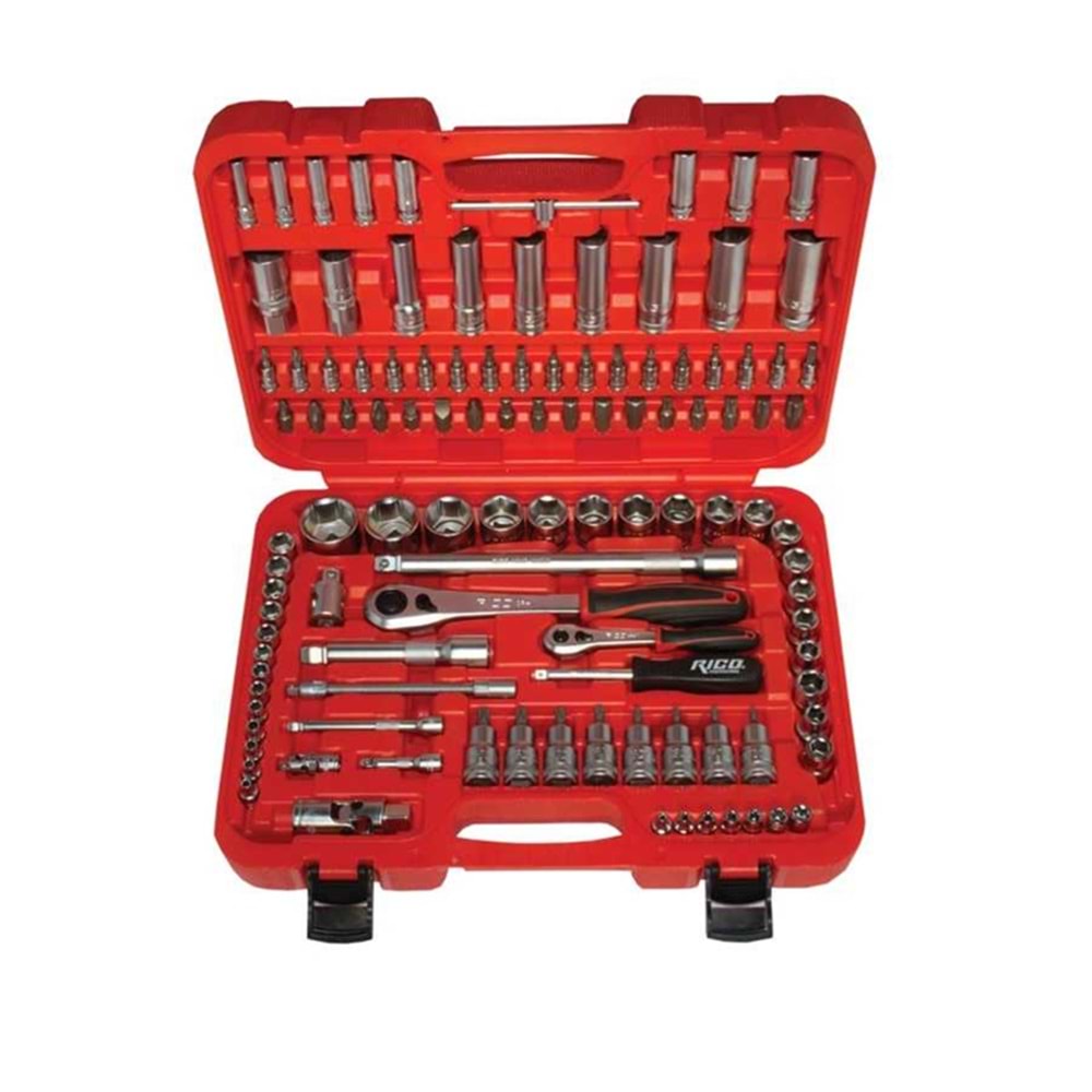 RİCO LOKMA TAKIMI 6 KÖŞE 110 PARÇA 1/2-1/4 RC1011