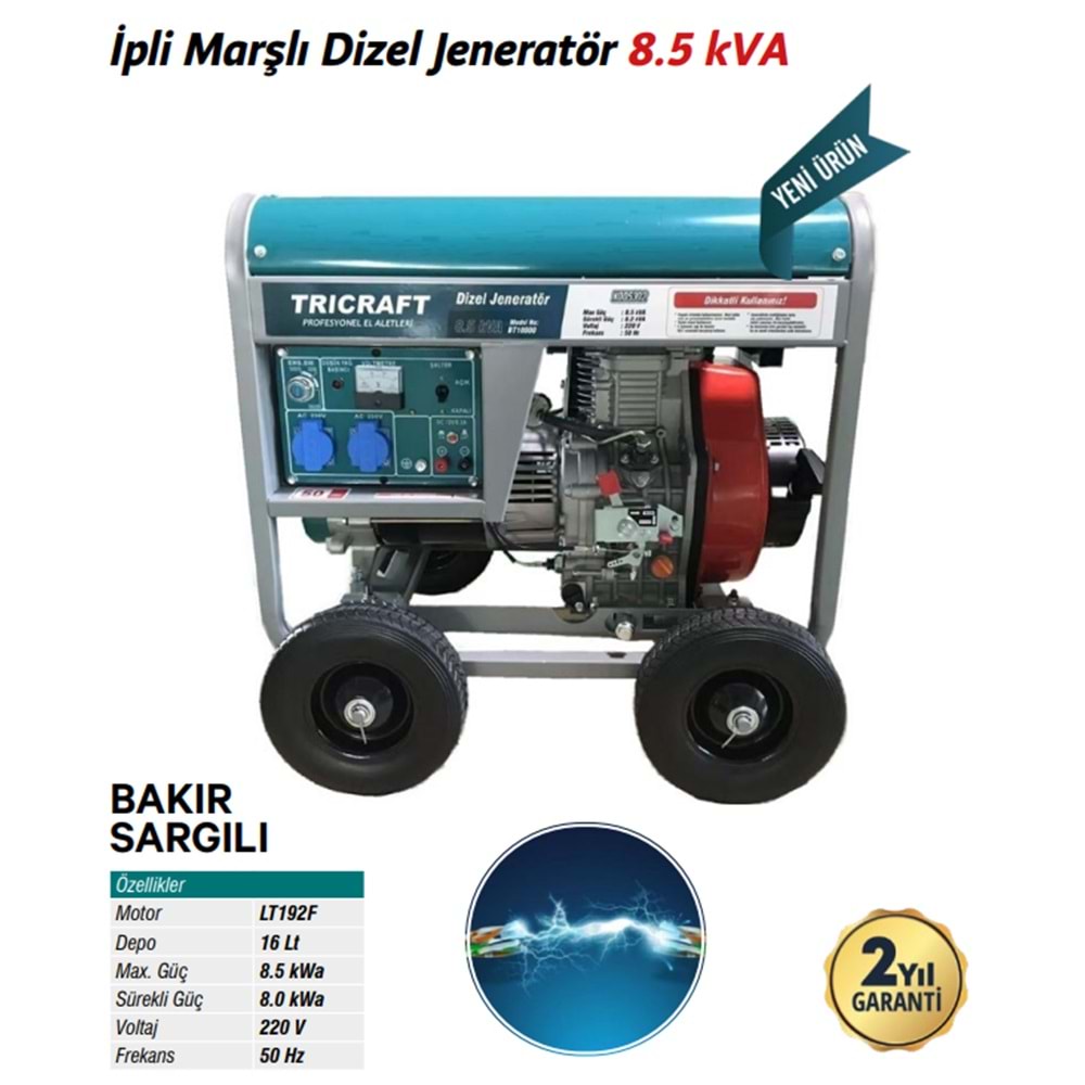MEŞEM TRICRAFT DİZEL JENERATÖR 8,5 kva / 5302