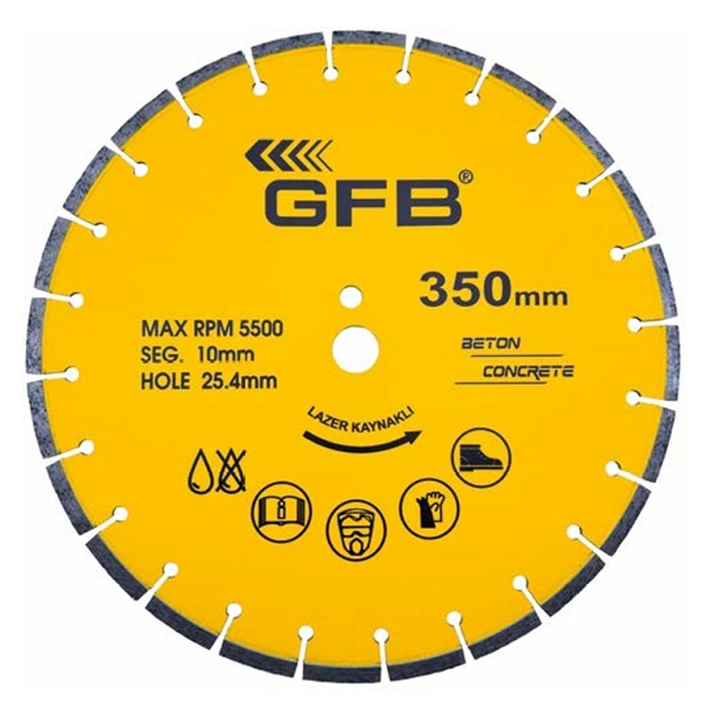 GFB2371 BETON KESME TESTERE LAZER KAYNAKLI 450*25,4*10mm