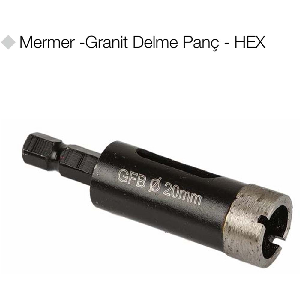 GFB4894 MERMER - GRANİT DELME PANÇ - HEX - 18mm
