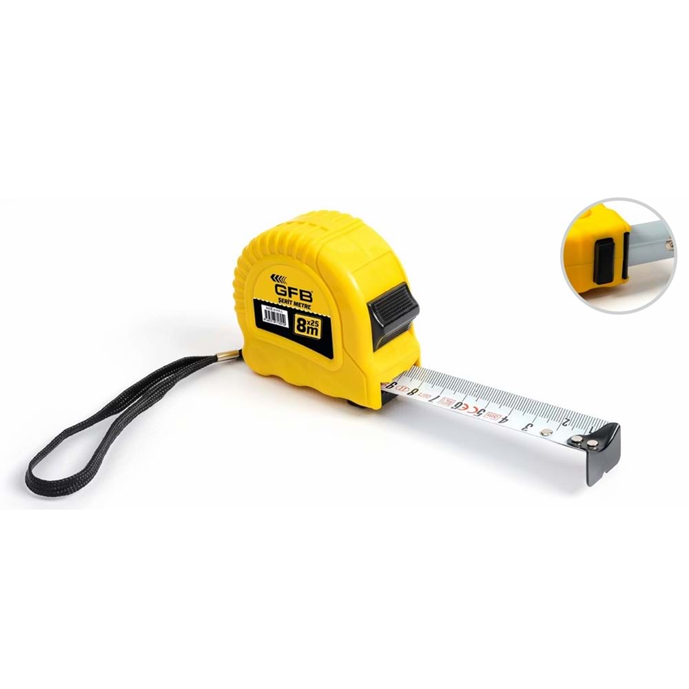 GFB5104 PROFESYONEL ŞERİT METRE 8*25mm