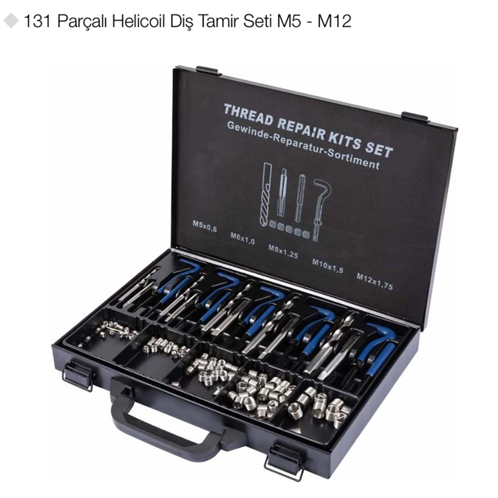 GFB6525 HELİCOİL DİŞ TAMİR SETİ - 131 parça M5 - M12