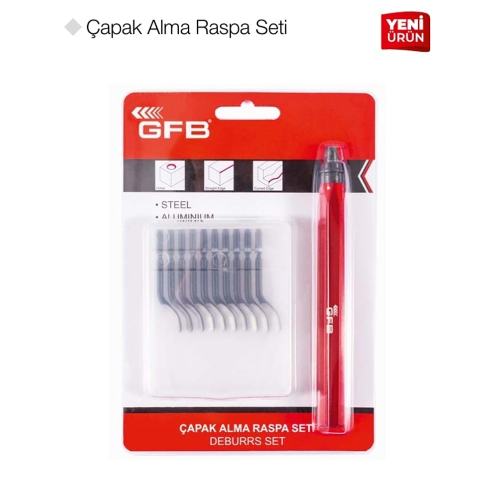 GFB6660 ÇAPAK ALMA RASPA SETİ - ALÜMİNYUM GÖVDE
