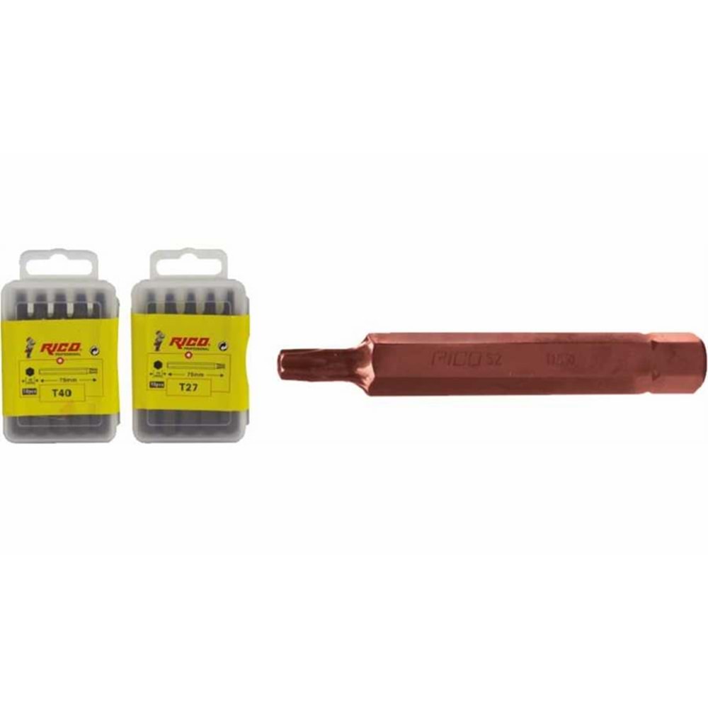 RİCO TORX BİTS UÇ T30 - 10/75MM KIRMIZI KK1160