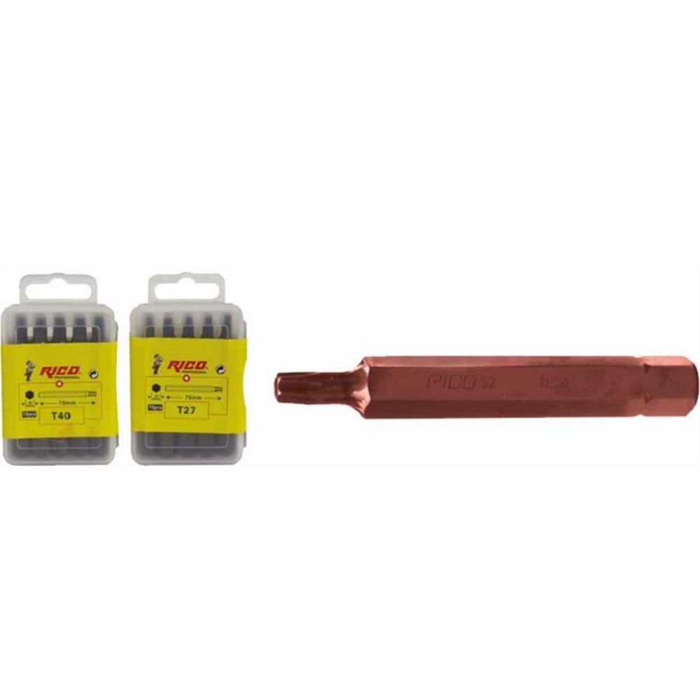 RİCO TORX BİTS UÇ T45 - 10/75MM KIRMIZI KK1162