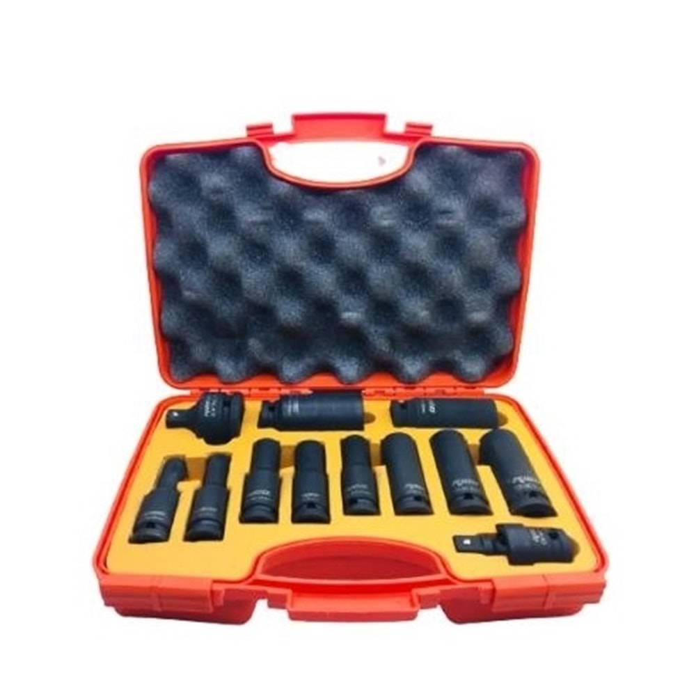 RİCO DERİN HAVALI LOKMA SETİ *SİYAH* 12 PARÇA RC2333