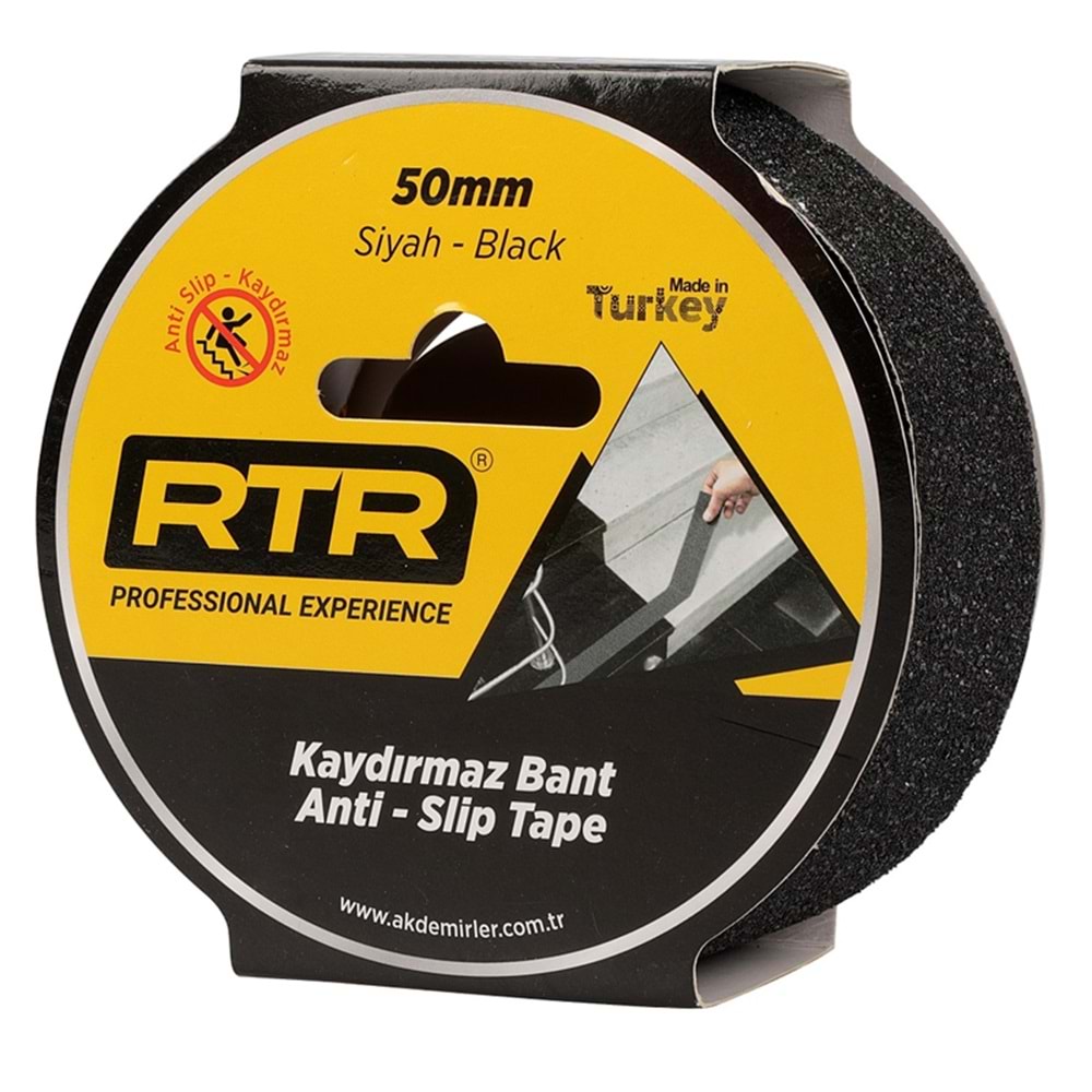 RTRMAX MERDİVEN KAYDIRMAZ BANT RNMK2515 -SİYAH-25mm-15mt-