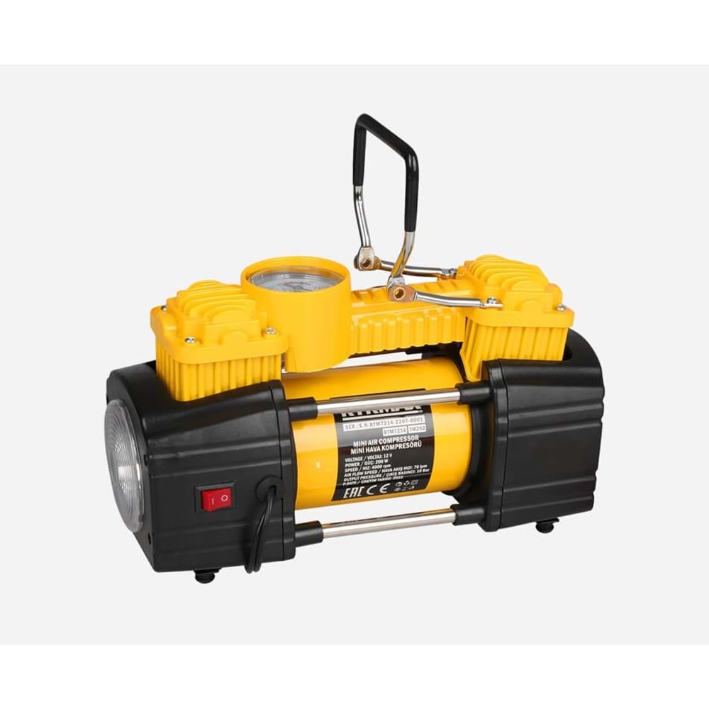 RTRMAX OTO HAVA KOPMRESÖRÜ MİNİ Ç. PİSTON RTM7214 12V