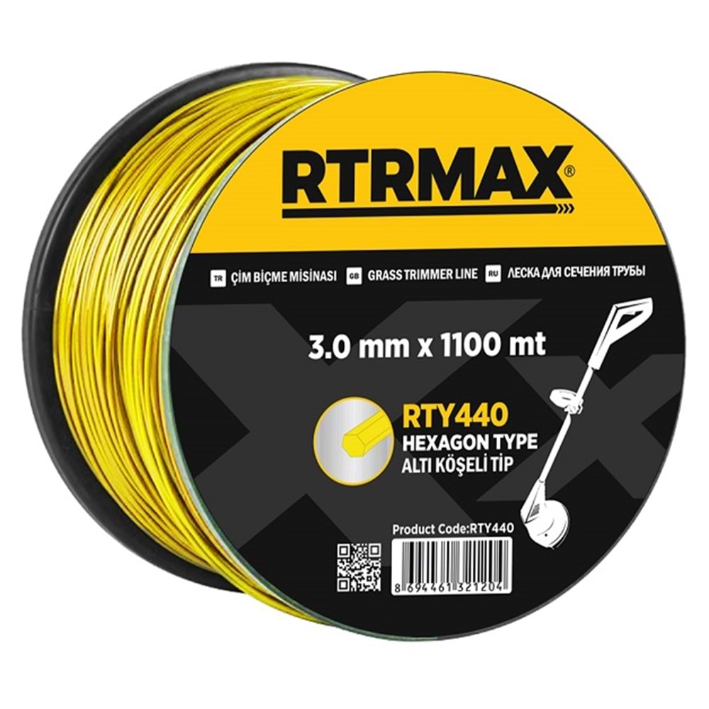 RTRMAX TIRPAN MİSİNASI RTY449 SARI ALTI KÖŞE 4,0mm 643mt