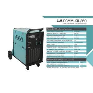 ATİKER GAZALTI KAYNAK MAKİNESİ AW-DCMM-KH250-SİLVER