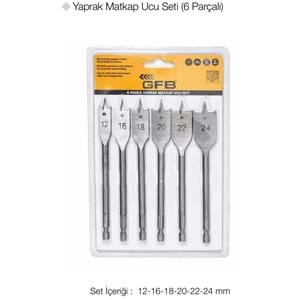 GFB2171 YAPRAK MATKAP UCU SETİ 12 - 24mm 6prç