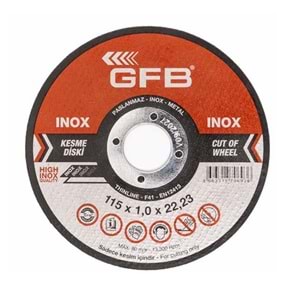 GFB2350-1 İNOX KESİCİ TAŞ - 125*1,0*22,23mm