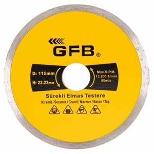 GFB2382 SÜREKLİ TURBO ELMAS MERMER GRANİT KESİCİ 230mm