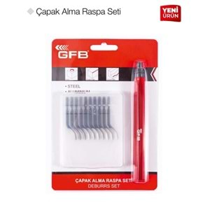 GFB6660 ÇAPAK ALMA RASPA SETİ - ALÜMİNYUM GÖVDE