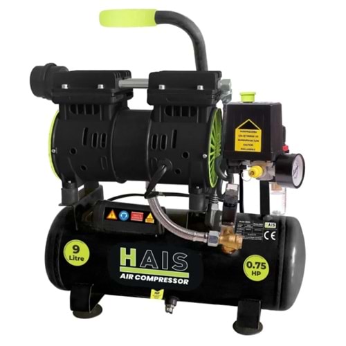 HAIS HAVA KOMPRESÖRÜ 9 Lt SESSİZ / 0,75 Hp - 4841127