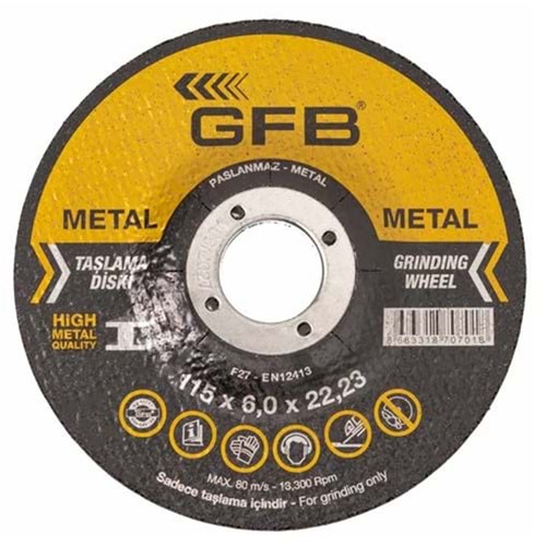 GFB2360 METAL TAŞLAMA TAŞI 115*6*22,23mm