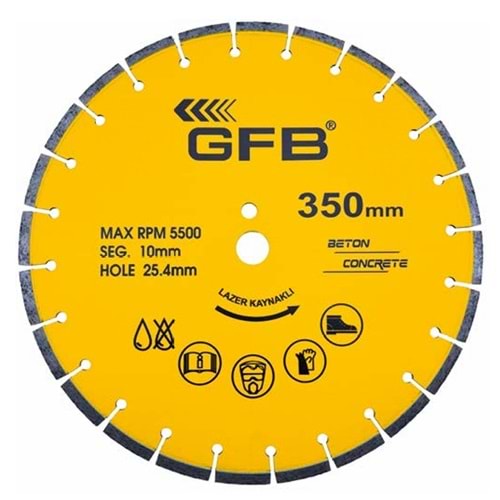 GFB2371 BETON KESME TESTERE LAZER KAYNAKLI 450*25,4*10mm