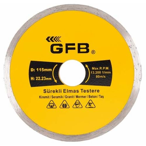 GFB2382 SÜREKLİ TURBO ELMAS MERMER GRANİT KESİCİ 230mm