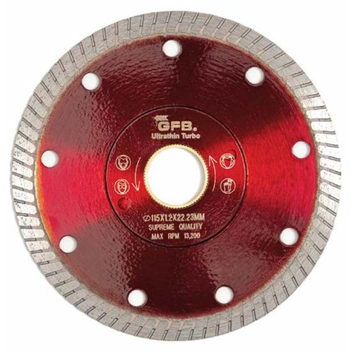 GFB2391 HASSAS KES. İNCE TURBO ELMAS SERAMİK FAYANS KESİCİ 115*1,2mm
