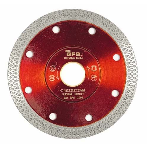GFB2394 HASSAS KES. İNCE TURBO ELMAS SERAMİK FAYANS KESİCİ 115mm ÇAPRAZ DİŞ