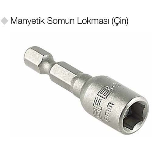 GFB2547 MANYETİK SOMUN LOKMASI -ÇİN- 10*45mm