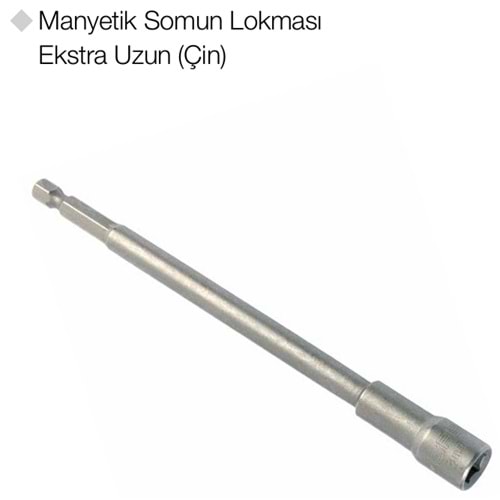 GFB2554 MANYETİK SOMUN LOKMASI -ÇİN- 08*150mm / EXTRA UZUN