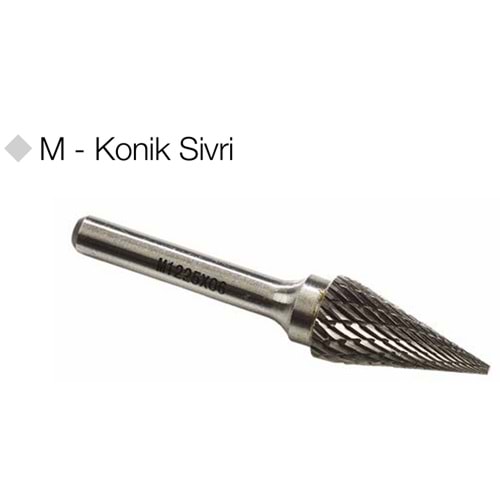 GFB3256 KALIPÇI FREZE - M-KONİK SİVRİ / M08*20*06