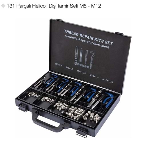 GFB6525 HELİCOİL DİŞ TAMİR SETİ - 131 parça M5 - M12