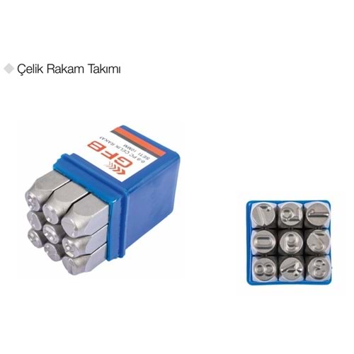 GFB6782 ÇELİK RAKAM TAKIMI 3,0mm
