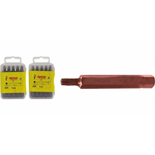 RİCO TORX BİTS UÇ T40 - 10/75MM KIRMIZI KK1161