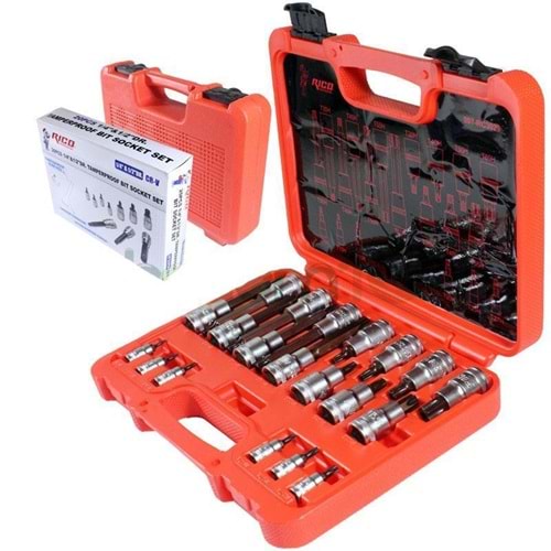 RİCO DELİKLİ TORX LOKMA SET 1/4-1/2 20 PARÇA RC3029