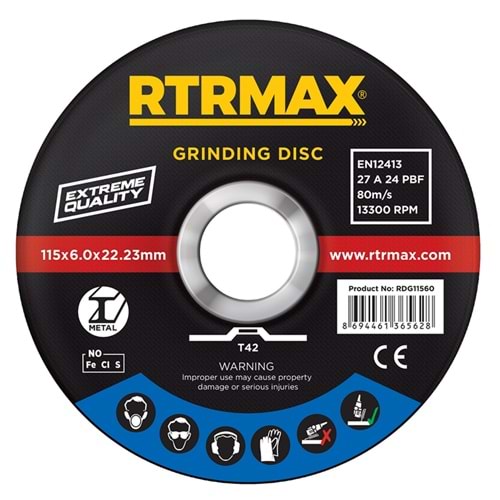 RTRMAX METAL TAŞLAMA DİSKİ 180*6.0*22 RDG18060
