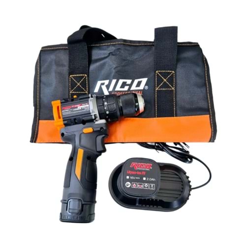 RİCO ŞARJLI MATKAP 16v - 2ah - 50 NM RE0017 -KÖMÜRSÜZ
