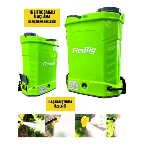 FLEİBİG ŞARJLI İLAÇLAMA POMPASI 16 LT / KARIŞTIRICILI