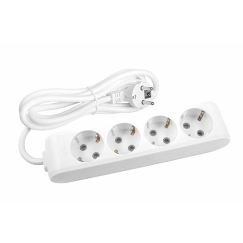 VİKO MULTİ-LET DÖRTLÜ PRİZ - 5Mt / VK90113405 /TOPRAKLI KLEMENSLİ