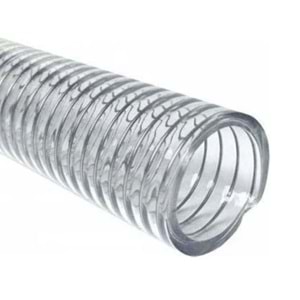 ÇELİK TELLİ ŞEFFAF HORTUM 40mm / 1,1/2