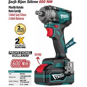 MEŞEM TRICRAFT ŞARJLI BİJON SÖKME 600Nm-2.0Ah / 7308