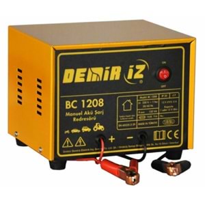 DEMİRİZ 12V-8A MANUEL TEK AKÜ ŞARJ CİHAZI BC1208
