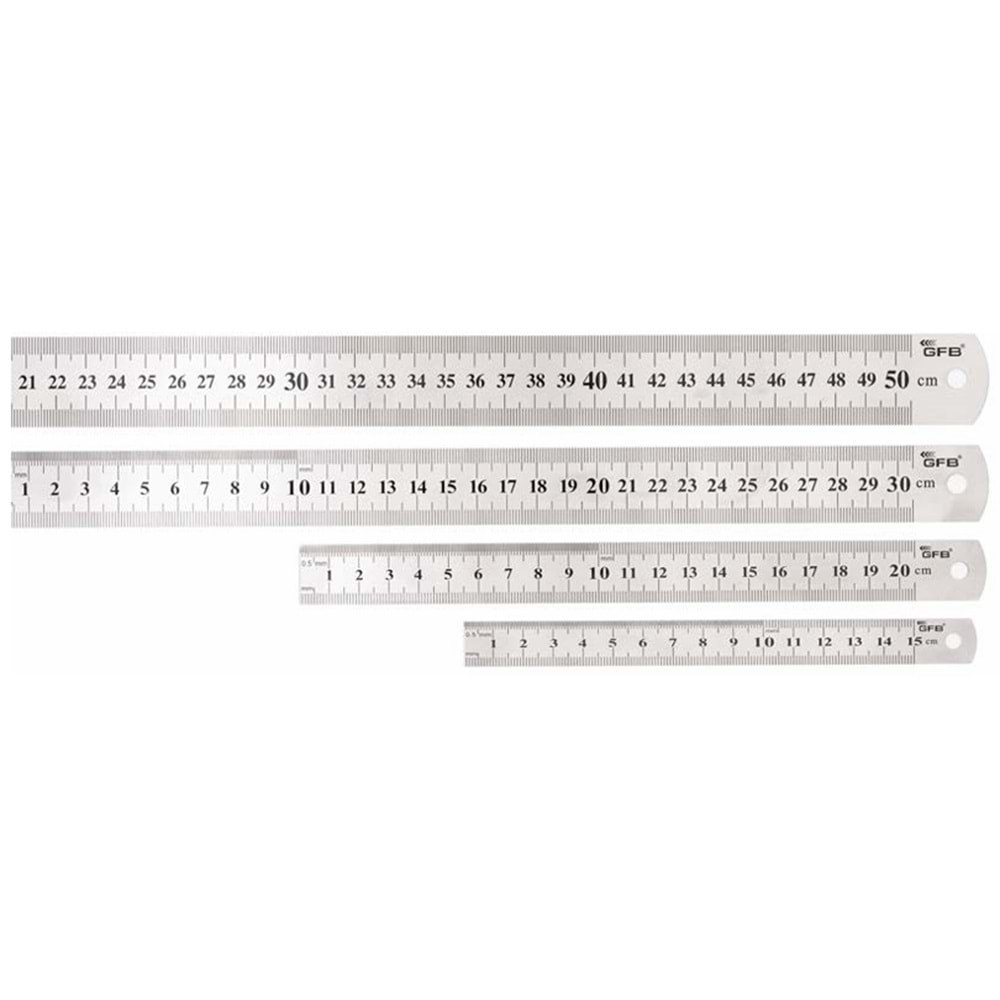 GFB1448 PASLANMAZ ÇELİK CETVEL - 1500*38*1,40mm