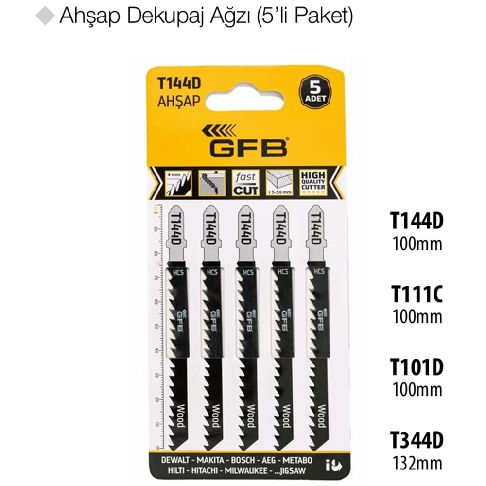 GFB2241 AHŞAP DEKUPAJ AĞZI PAKET 5’Lİ T111-C