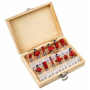 GFB2317 AHŞAP FREZE UCU SETİ 6mm / 12 prç