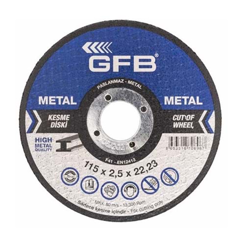 GFB2356 METAL KESME TAŞI - 180*3,0*22,23mm