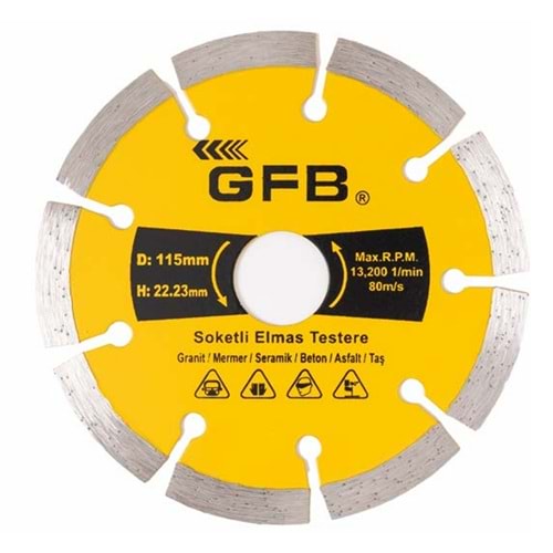 GFB2388 SOKETLİ ELMAS BETON MERMER KESİCİ 115MM