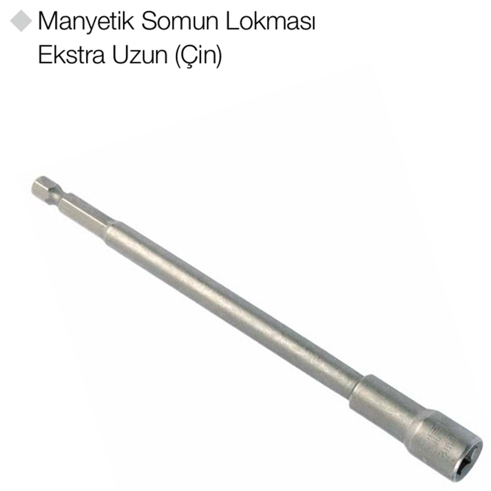 GFB2554 MANYETİK SOMUN LOKMASI -ÇİN- 08*150mm / EXTRA UZUN