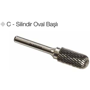 GFB3222 KALIPÇI FREZE - C-SİLİNDİR OVAL BAŞLI / C10*20*06