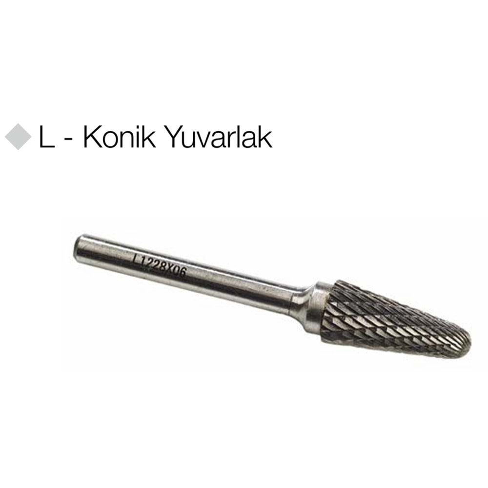 GFB3253 KALIPÇI FREZE - L-KONİK YUVARLAK / L12*28*06