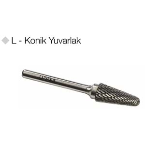 GFB3253 KALIPÇI FREZE - L-KONİK YUVARLAK / L12*28*06