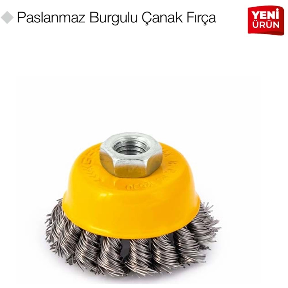 GFB5135 ÇANAK FIRÇA BURGULU 65mm paslanmaz