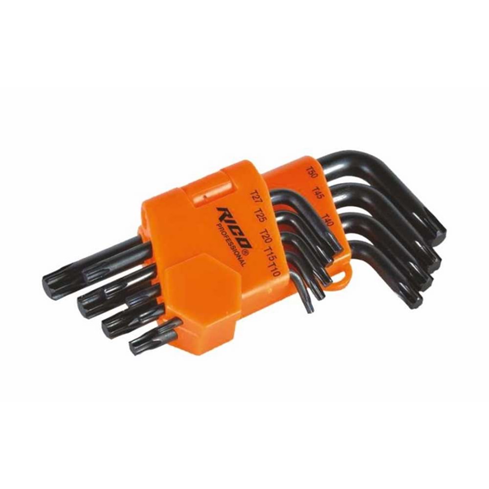 RİCO ALYAN TAKIMI 9 prç TORX - KISA - VAKUMLU RC3199