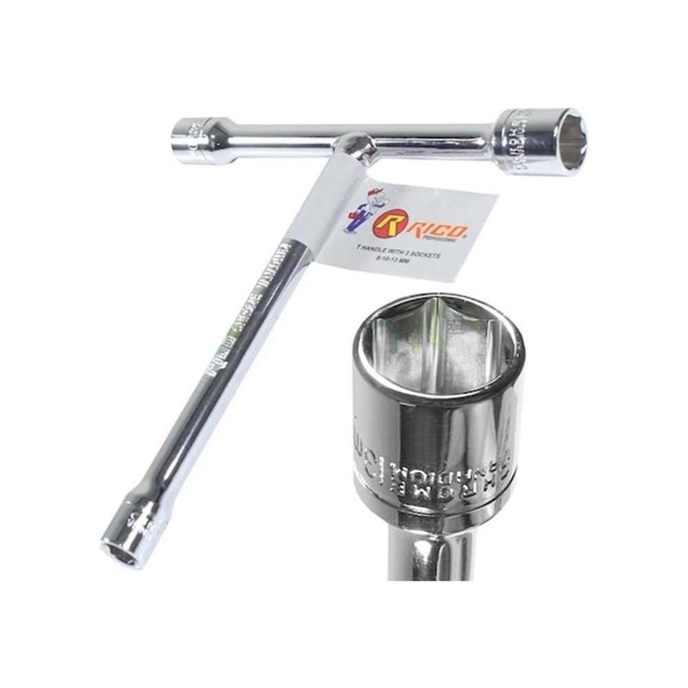 RİCO 3 LÜ T LOKMA ANAHTAR RC6681 8-10-13mm